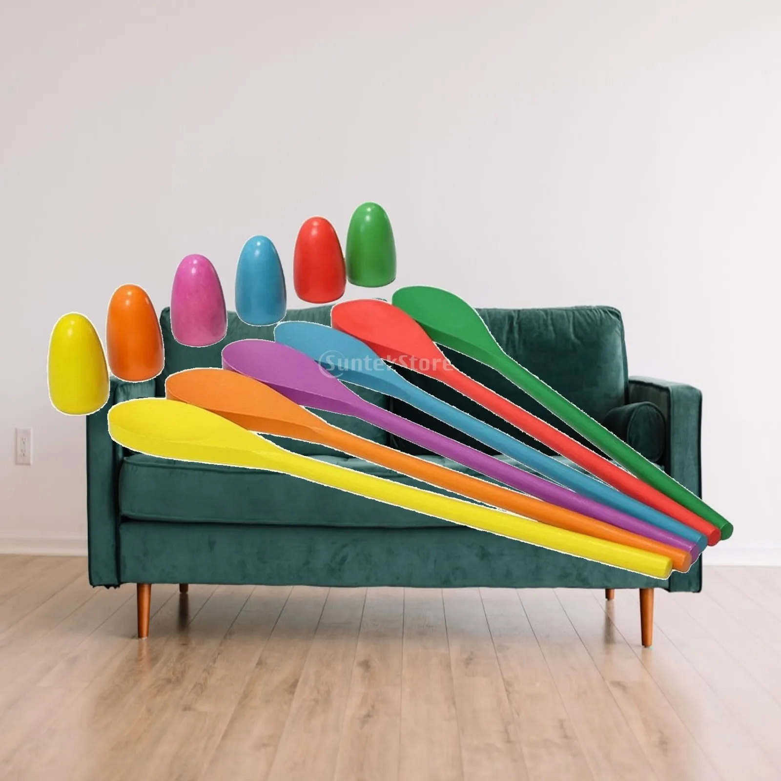 Egg and Spoon Race Game Set Educational Egg and Spoon Race Set Wooden Balance Toy with Spoons Family Smooth for Children