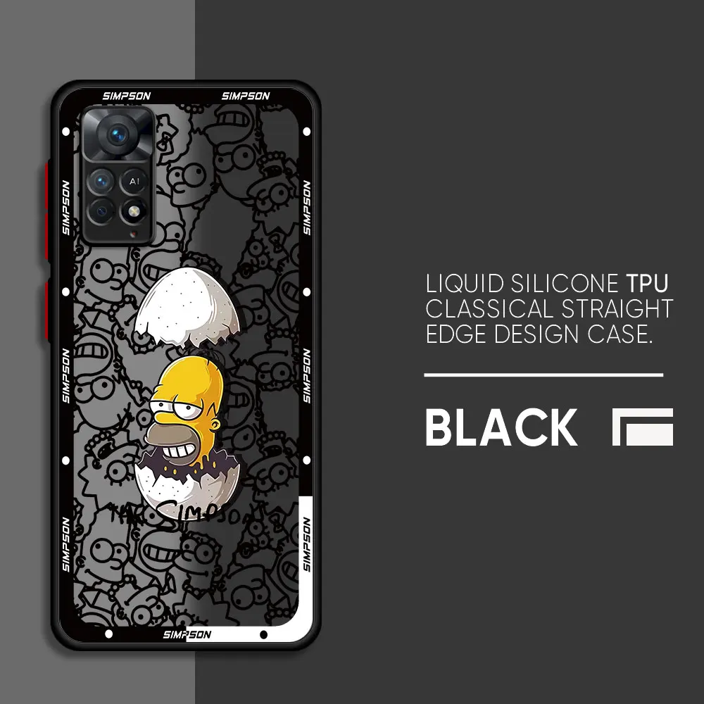 Disney Homer Simpson Case for Xiaomi Redmi Note 9 10 Pro 9T 10S 11T 9S 12S 11 Pro 11S 12 13 Pro 13 Pro Back Luxury Cover