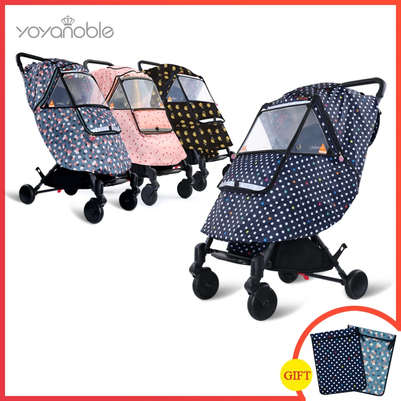 Universal Baby Stroller Rain Cover, Impermeável, À Prova de Vento, Respirável, Espessado, Material de Nylon, Acessórios