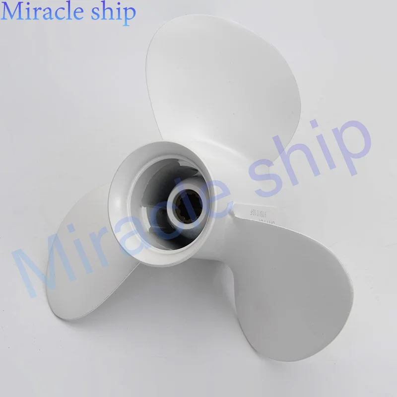 Lasting 664-45945 664-45945-00-EL 9 7/8 X 10 1/2 Propeller For Yamaha 20HP 30HP White 3 Blades 10 Spline Tooth R Rotation