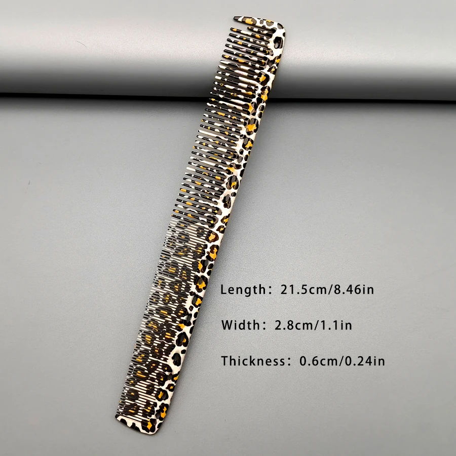 Beautiful Leopard-Print Comb, a Hairdressing Comb Loved by Salon Stylists, Easy-To-Use Hair Styling Comb, Hair Comb for Both Men and Women, Tail Comb, Wide-Tooth Comb, Long Hair Comb, Short Hair Comb, Home Hair Styling Comb, Hair Styling Tools