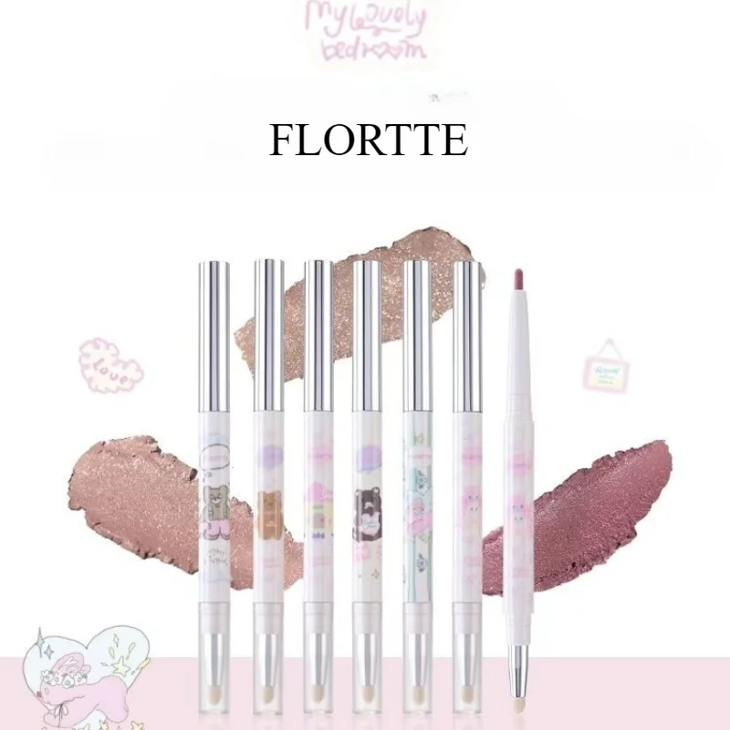 

FLORTTE Double Head Eyeliner Gel Pen Silkworm Shadow Eye Shadow Pencil Waterline Waterproof Smudge Proof Makeup