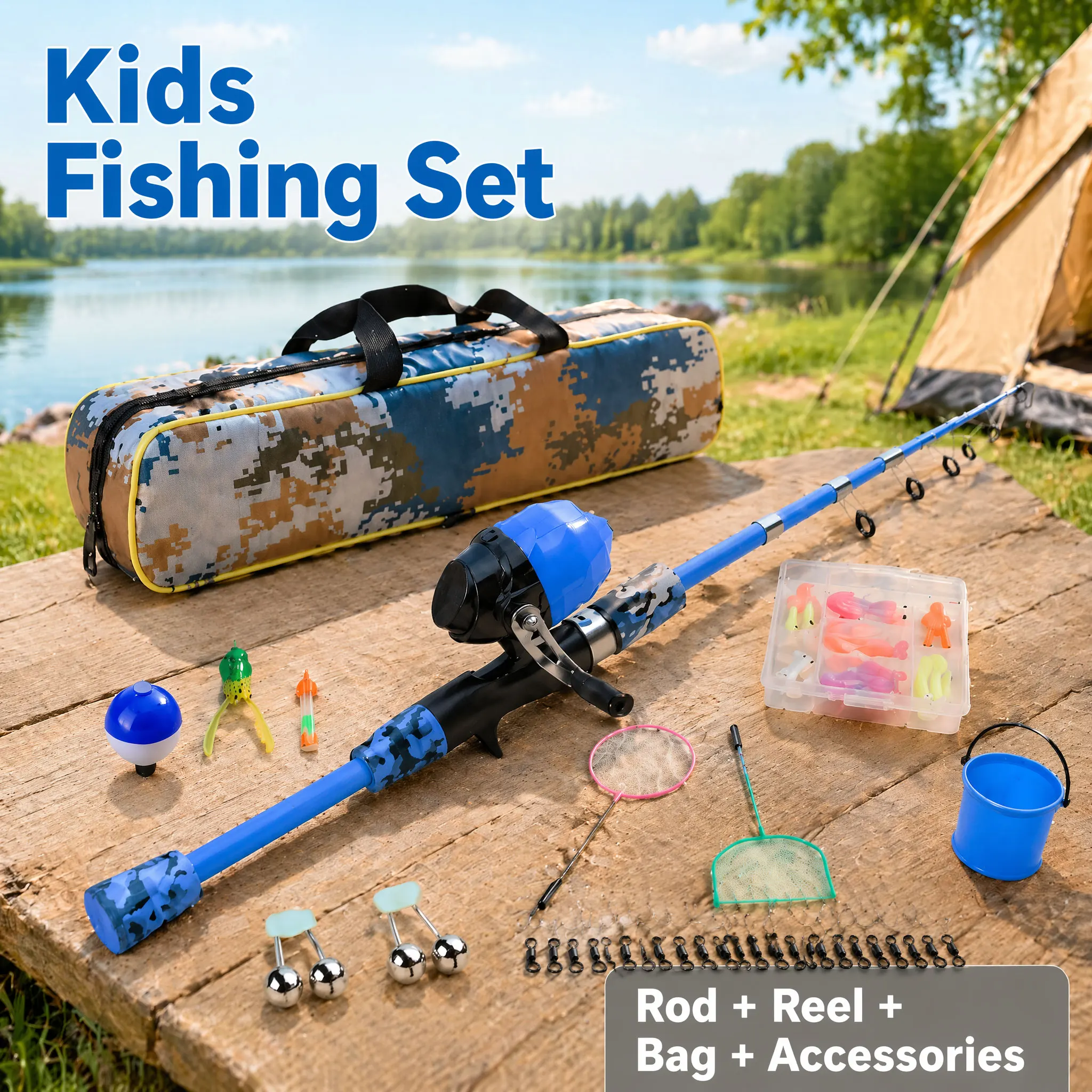 Fishing Equipment For Kids - youth Fishing Pole Set with Full