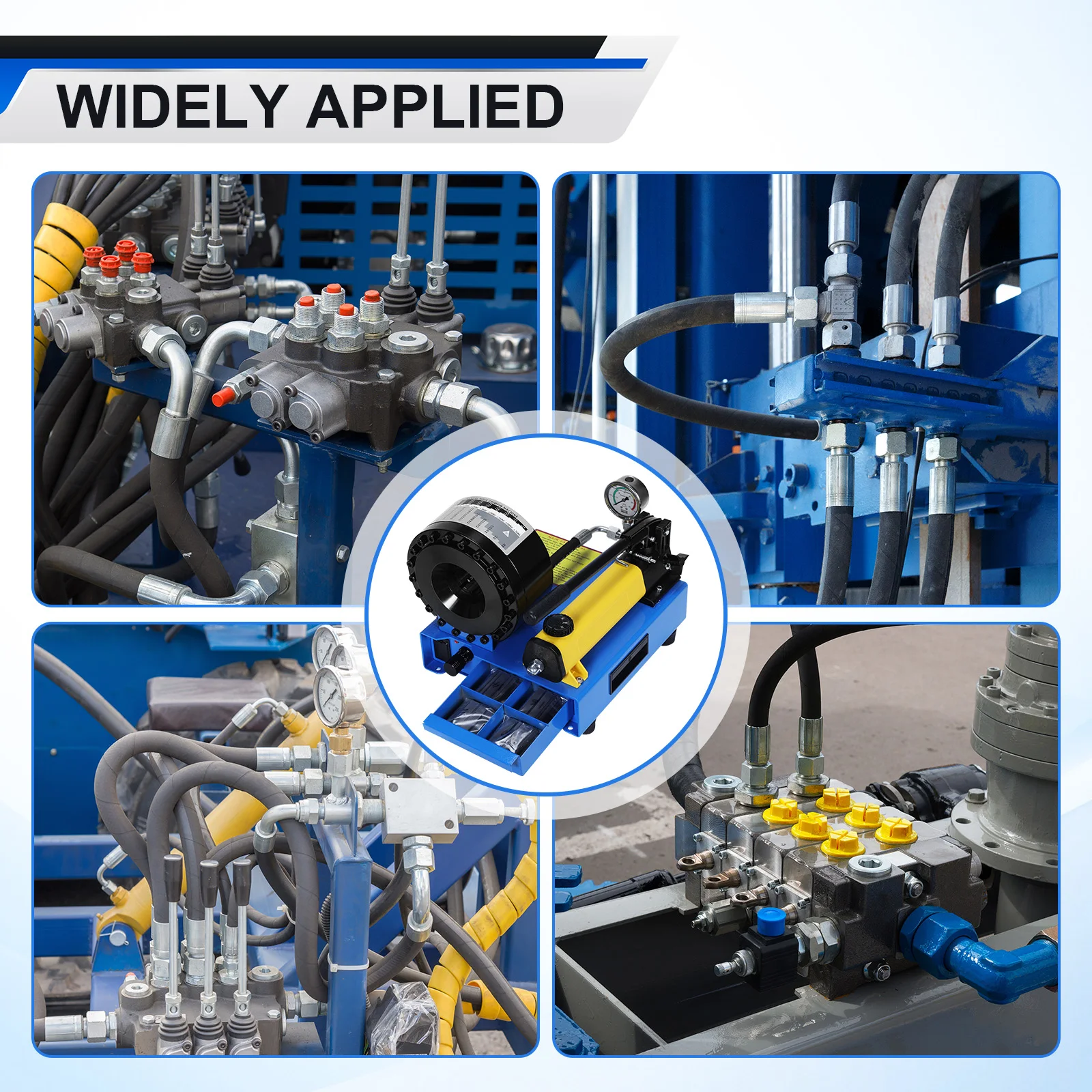 

Hose Pipe AC Crimping Machine With 8 Sets Dies 0.24-1.1 Inch Crimping Range 2000KN High Pressures for Automotive Industrial