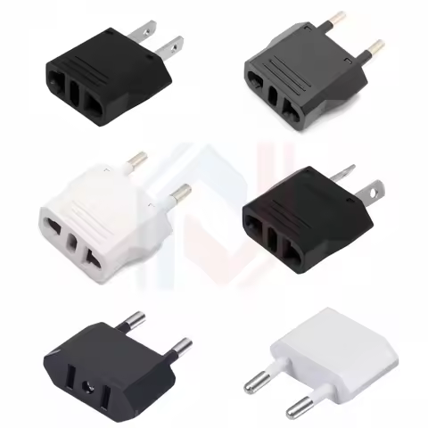 1Pcs/lot EU Plug Adapter US to EU Plug Adapter CN to EU Travel Adapter Electric KR Euro Plug Converter Power Sockets AC Outlet