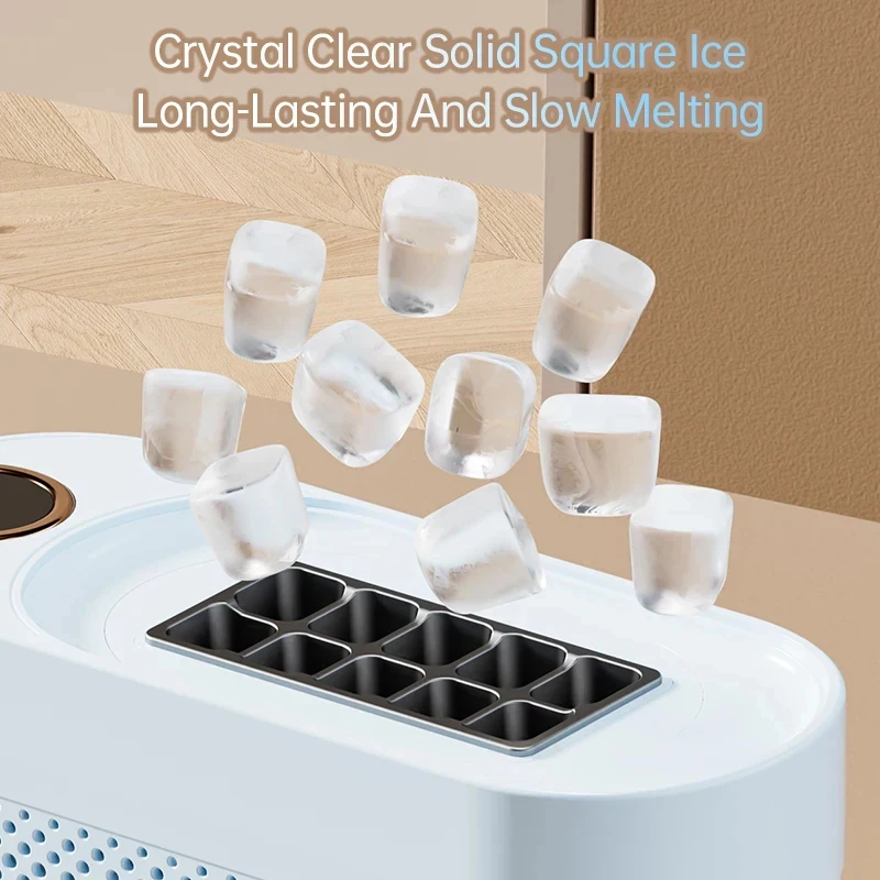 Picture 3: Mini Small 10 Ice Cubes Ice Maker Portable Car Refrigerator 12V/220V Car Cube ice Automatic Ice Making Box For Car Home Camping