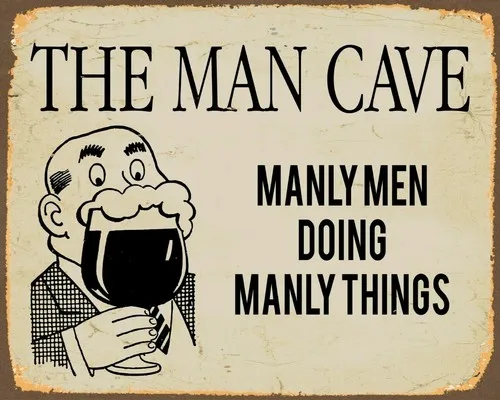 Letrero Metálico Retro Vintage THE MAN CAVE para Pub/Bar/Garaje/Depósito, Regalo