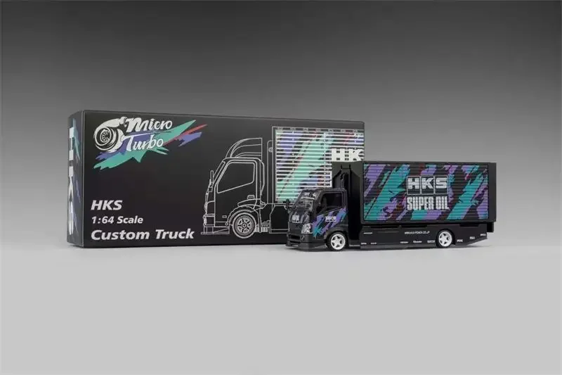 

Микро турбо 1:64 HKS Livery, изготовленный на заказ буксировочный грузовик, литый под давлением модельный автомобиль