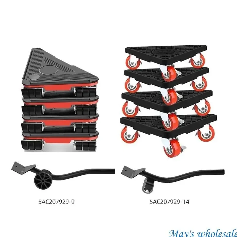

5Pcs Furniture Lifter Transport Tool Furniture Mover 4 Sliders 1 Lifting Rod 448A