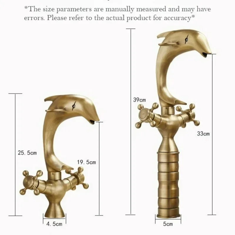 European Antique Brass Rotatable Faucet for Bathroom Washbasin Hot And Cold Water Household Special Sink Tap