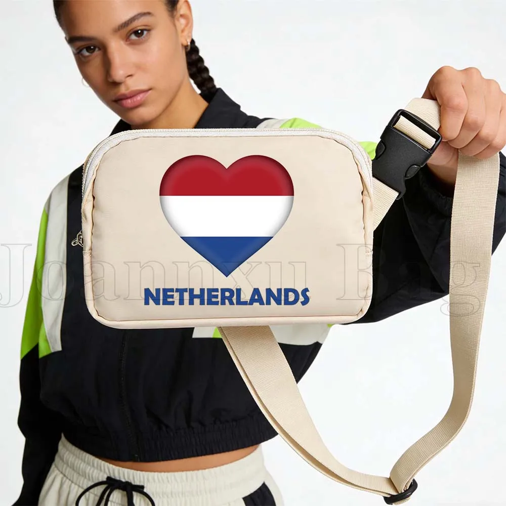 

Спортивная поясная сумка с флагом Нидерландов, портативная сумка для телефона, для фитнеса, бега, велоспорта, подарок для девушек и женщин