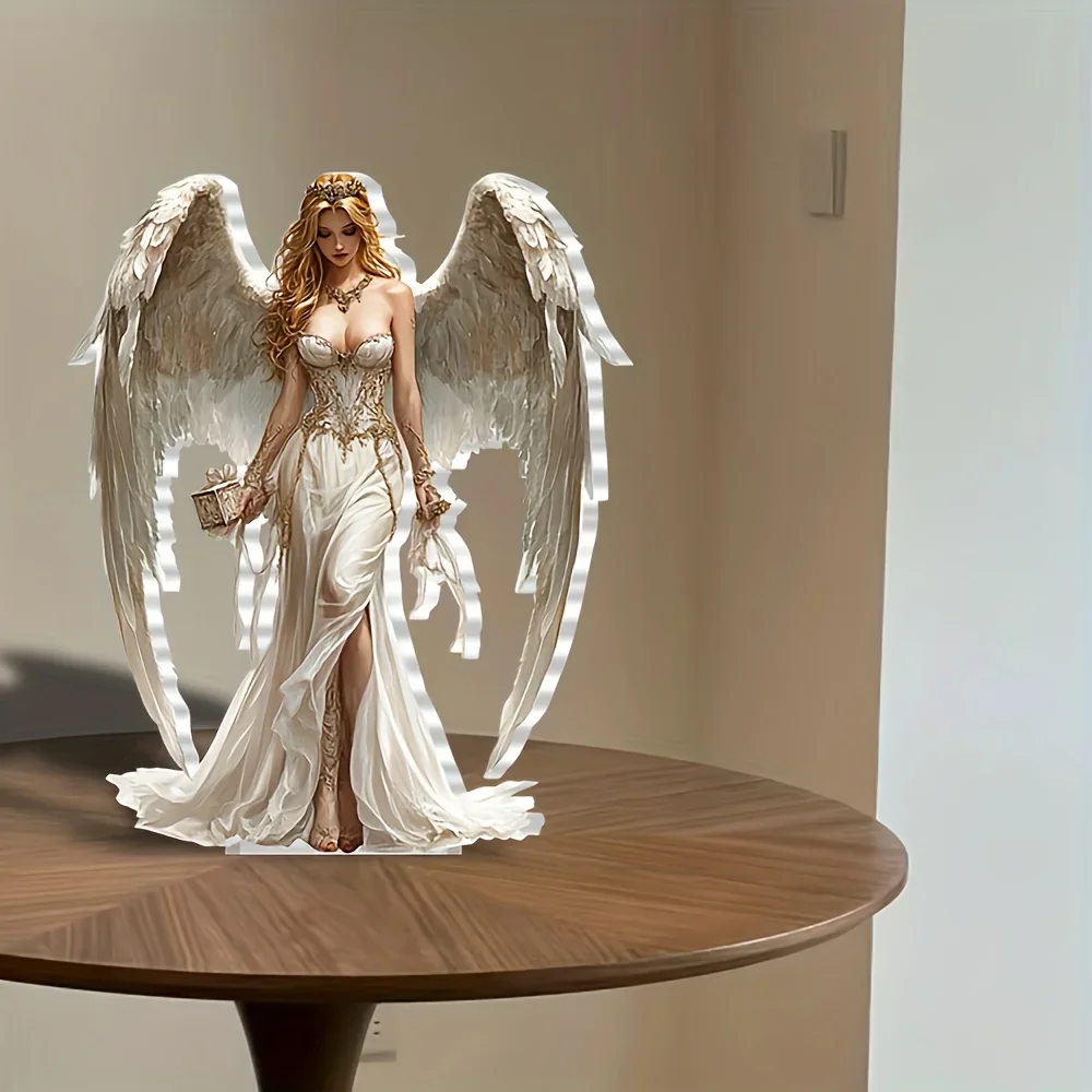 2D Decorative Signs/Angel Acrylic Decorative Signs/Bohemian Style for Homes, Offices and Cafes