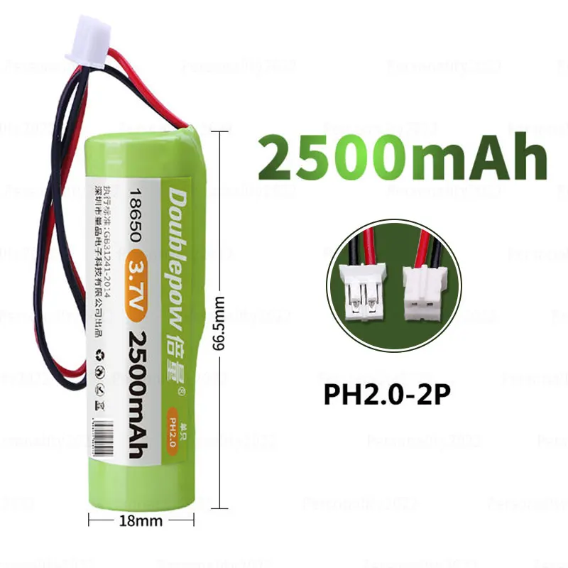 Batterie aste pour machine à chanter, lumière d'urgence, 18650 mAh, 2200mAh, 2500mAh, 3000mAh, 24.com, 3500 V, Eddie Ion Cell PH2, 2P, 3.7