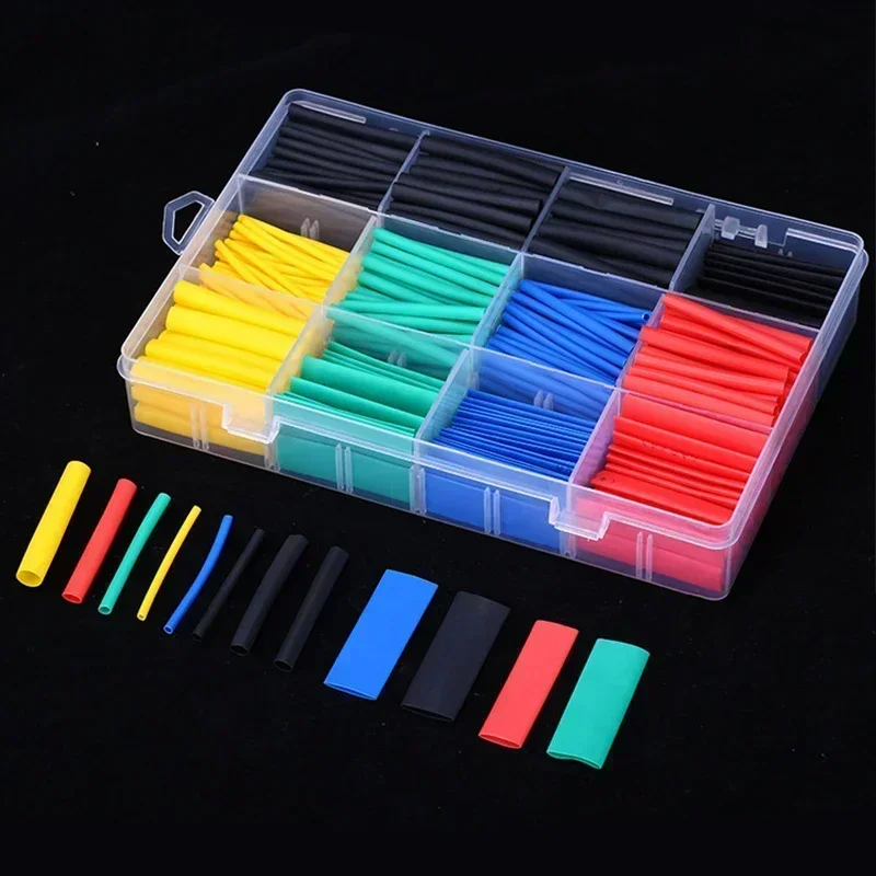 Shrinking Heat Shrinkable Tubing 2:1 Polyolefin Tube Sleeve Wrap Wire Set Multi-Color Cable Protection Thermoresistant Tubing