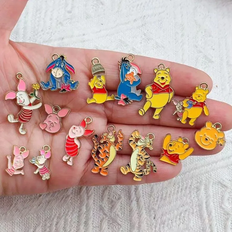 10pcs Alloy Drip Oil Charm Cartoon Animal Earring Pendant DIY Keychain Necklace Jewelry Pendant Necklace Charms Enamel Charms