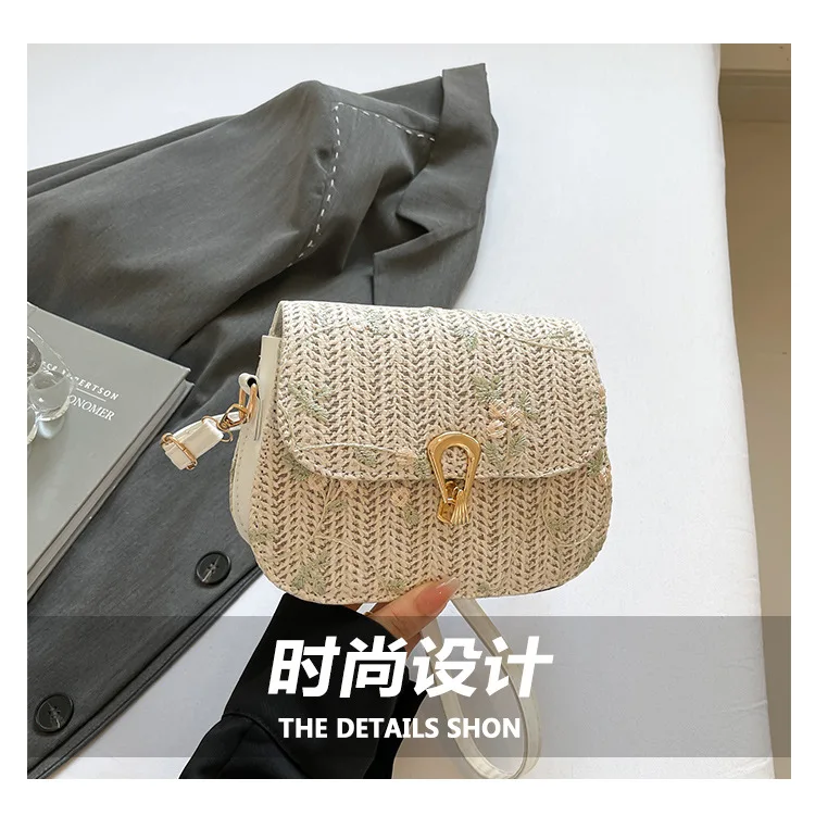 

Fashionable lock shoulder bag 2025 summer new crossbody trendy women small square bag simple luxury design