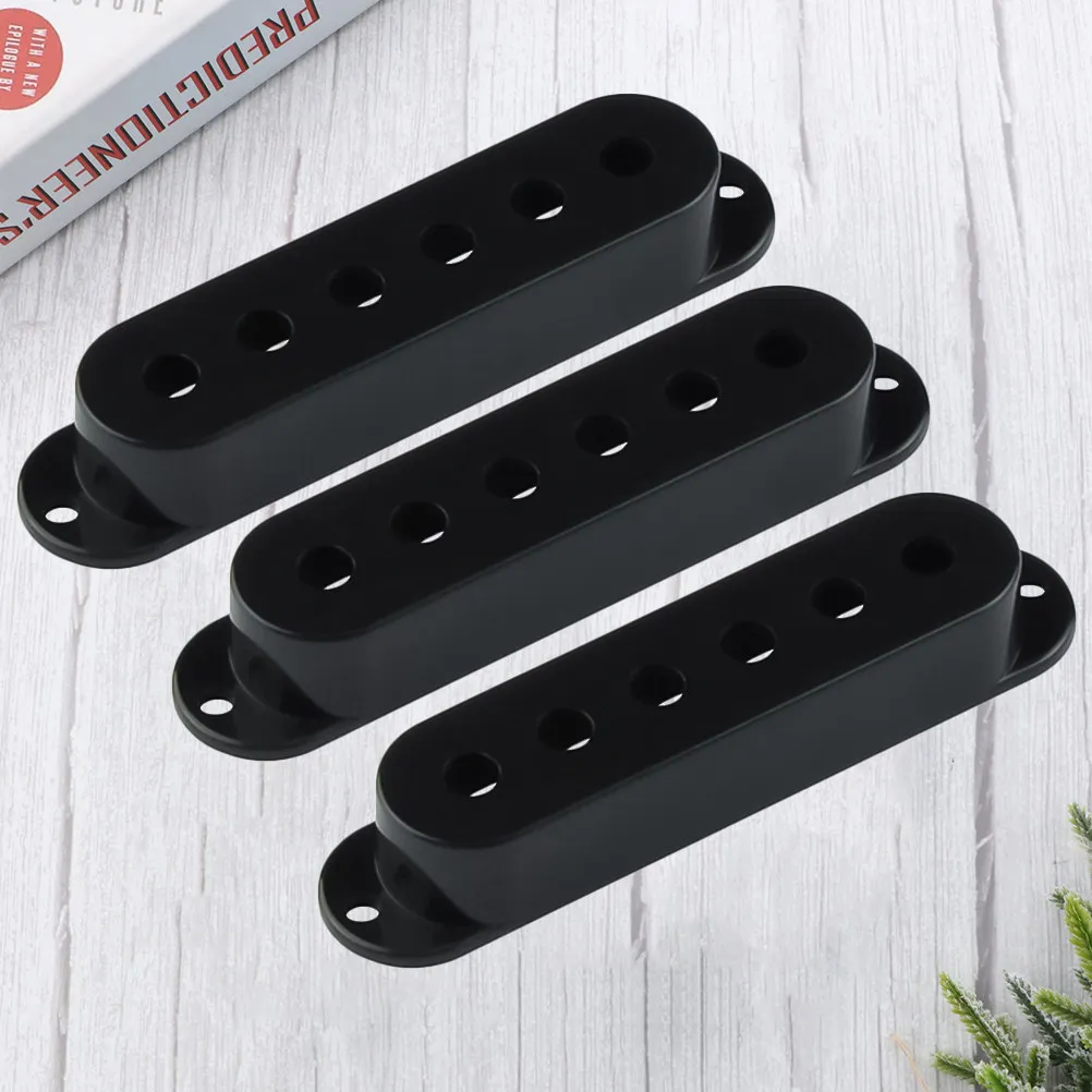 3Pcs Pickup Case for Electric Guitar ABS Plastic Shell Cover Wear Resistant Cold Spray Treatment 52Mm Ponticello Single Coil