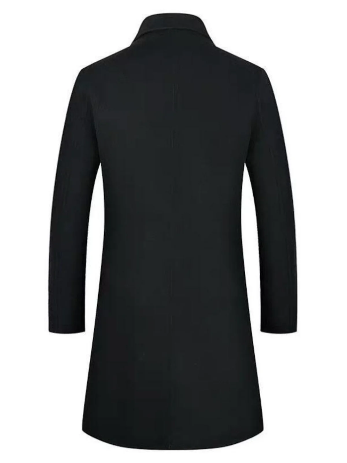 معطف صوفي متوسط الطول للرجال، ضيق وأنيق، معطف خريفي عصري على الطراز الكوري