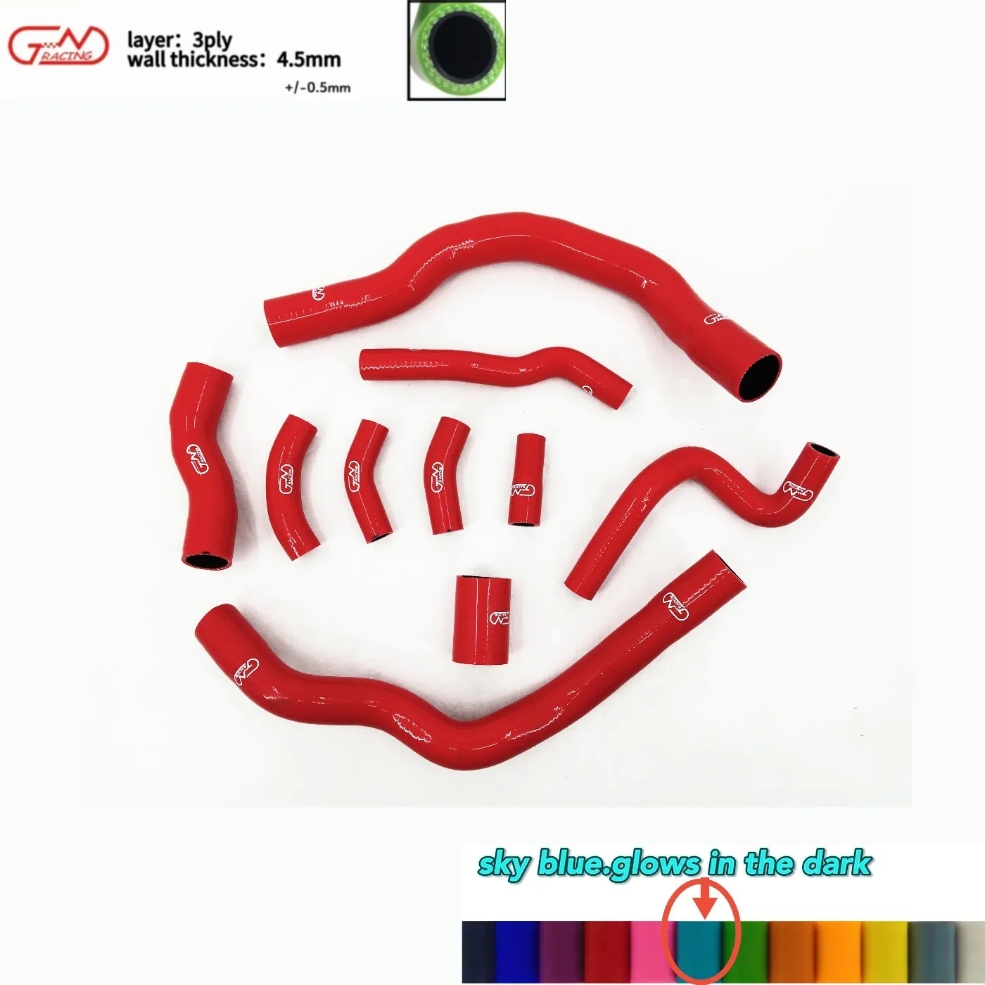 

JNRACING Fit BMW MINI COOPER S R52 R53 01-06 комплект силиконовых шлангов радиатора