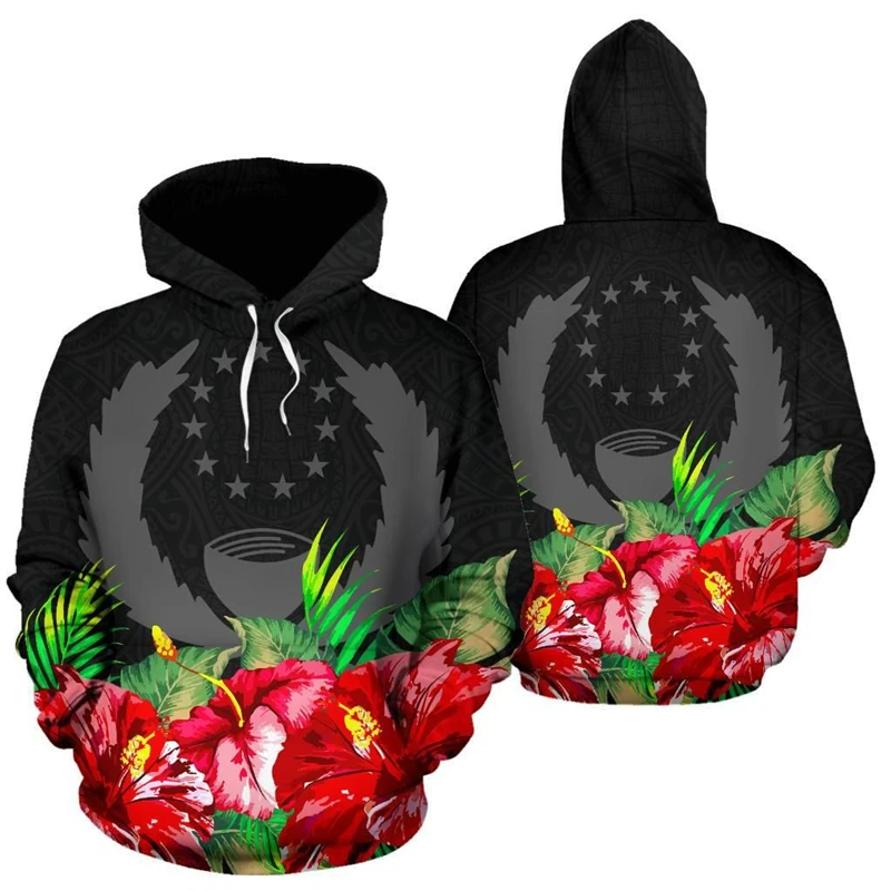 Polynesia Flag Graphic Men's Pullovers 3d Printing Hoodies Casual Men Hooded Sweatshirts Fashion Streetwear New Country Hoody