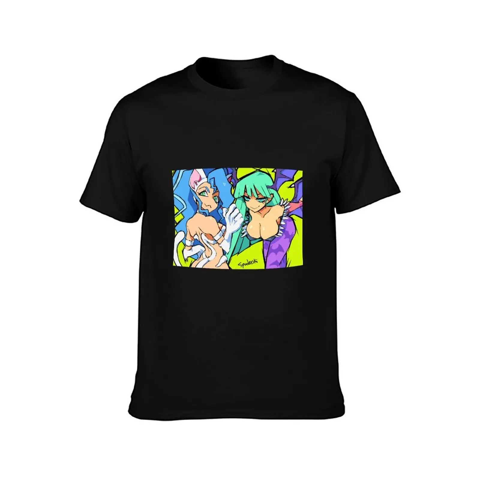 Felicia and Morrigan T-Shirt cotton t shirt man T-Shirt