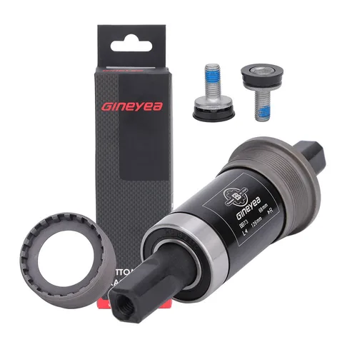 Imagen 1 del producto GINEYEA BB73-68 mm Soporte inferior cónico cuadrado, rodamiento sellado, eje de acero al carbono para MTB/bicicleta plegable (103-126 mm)