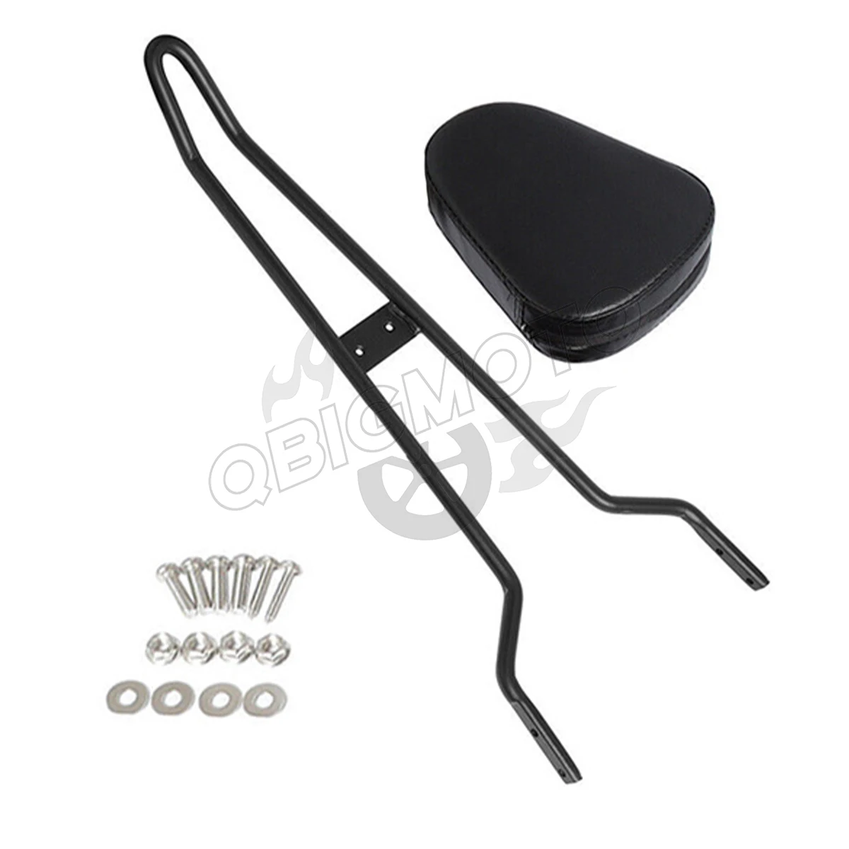 Motorcycle Rear Passenger Backrest Sissy Bar with Cushion Pad For Harley Davidson Sportster XL 1200 883 48 Iron 1200 Custom view 5