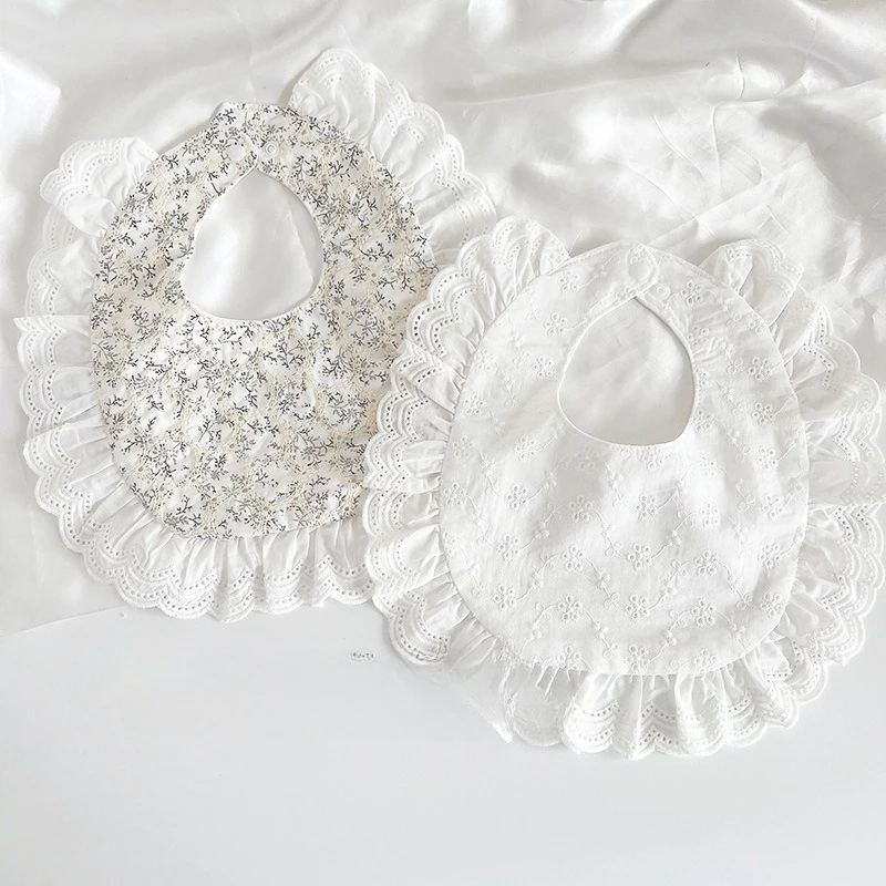 Ins Korean Style Cotton U-Shaped Baby Bibs, Trendy Drool Bibs for 0-2 Years Old, Breathable & Absorbent for Spring & Summer