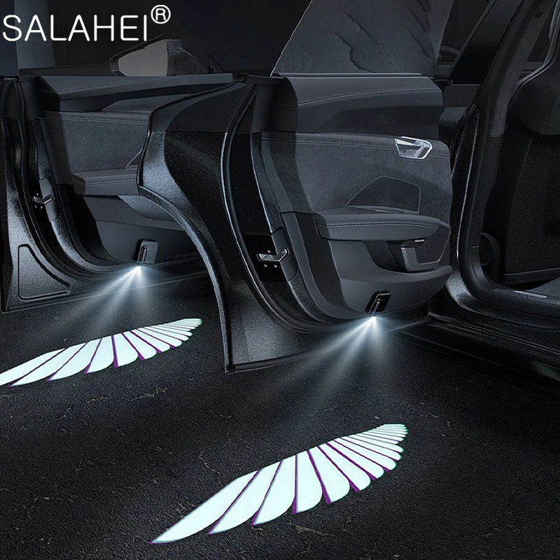 

Car Door LED Decoration Projector Light Angel Wings Shadow Welcome Lights Atmosphere Dream Fly Projection Lamp Auto Accessories