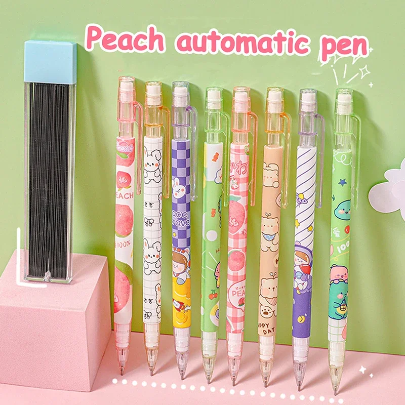 

1pcs 0.5mm Mechanical Pencils Kawaii Automatic Pencils With Erasers Students Stationery Writing Tool Cute School Office Supplies