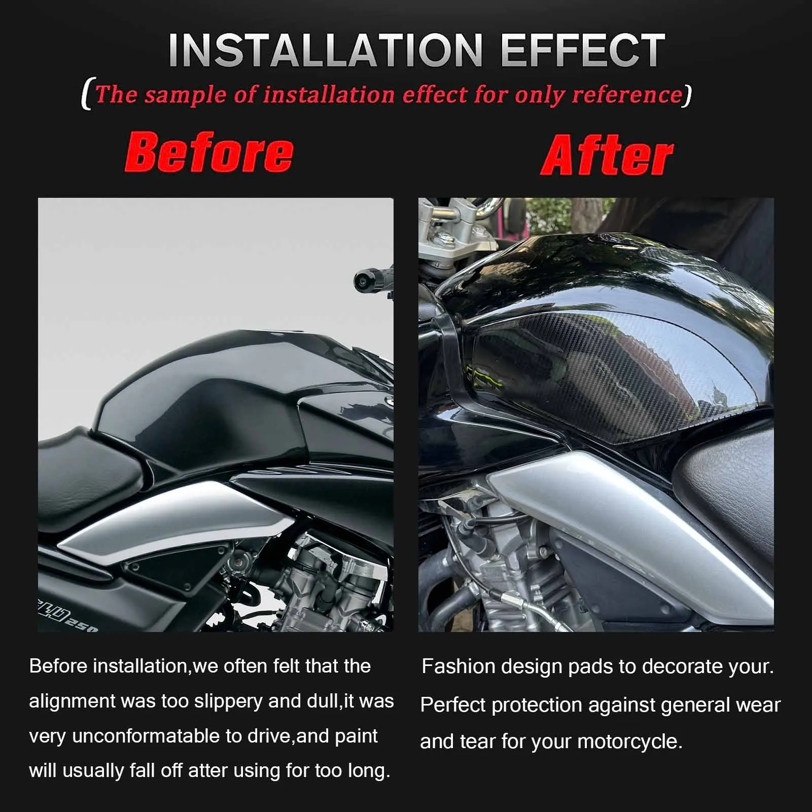 Motorcycle Tank Traction Side Pad For Suzuki Inazuma GW250 GW 250 Gas Fuel Knee Grip Decal Stickers Anti-Slip Protective - view 4