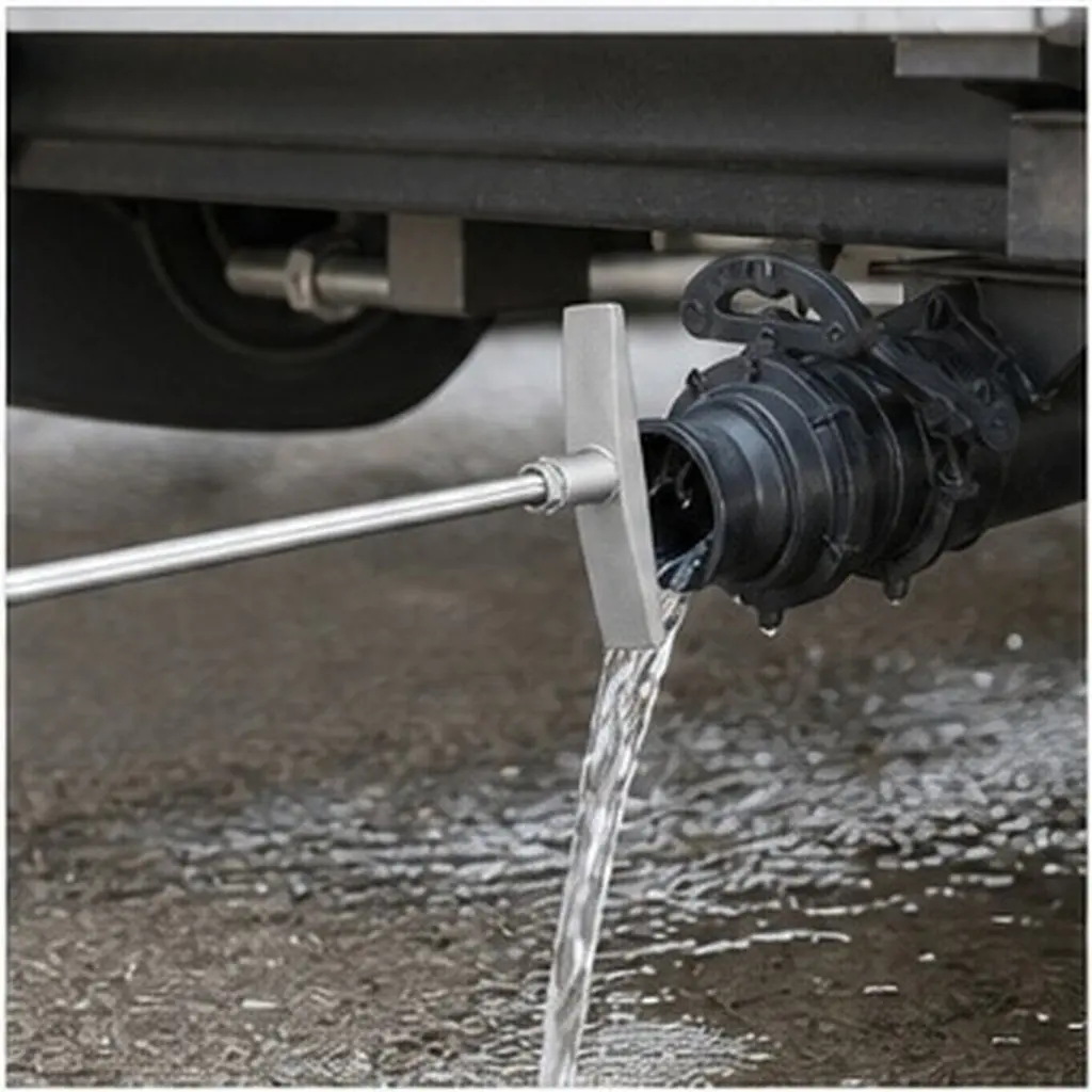 Rv Waste Valve Extension Rod Stainless Steel Camper Sewer Dump Valve Handle Extender Easy Install Non-Slip Grip Universal Fit Rv