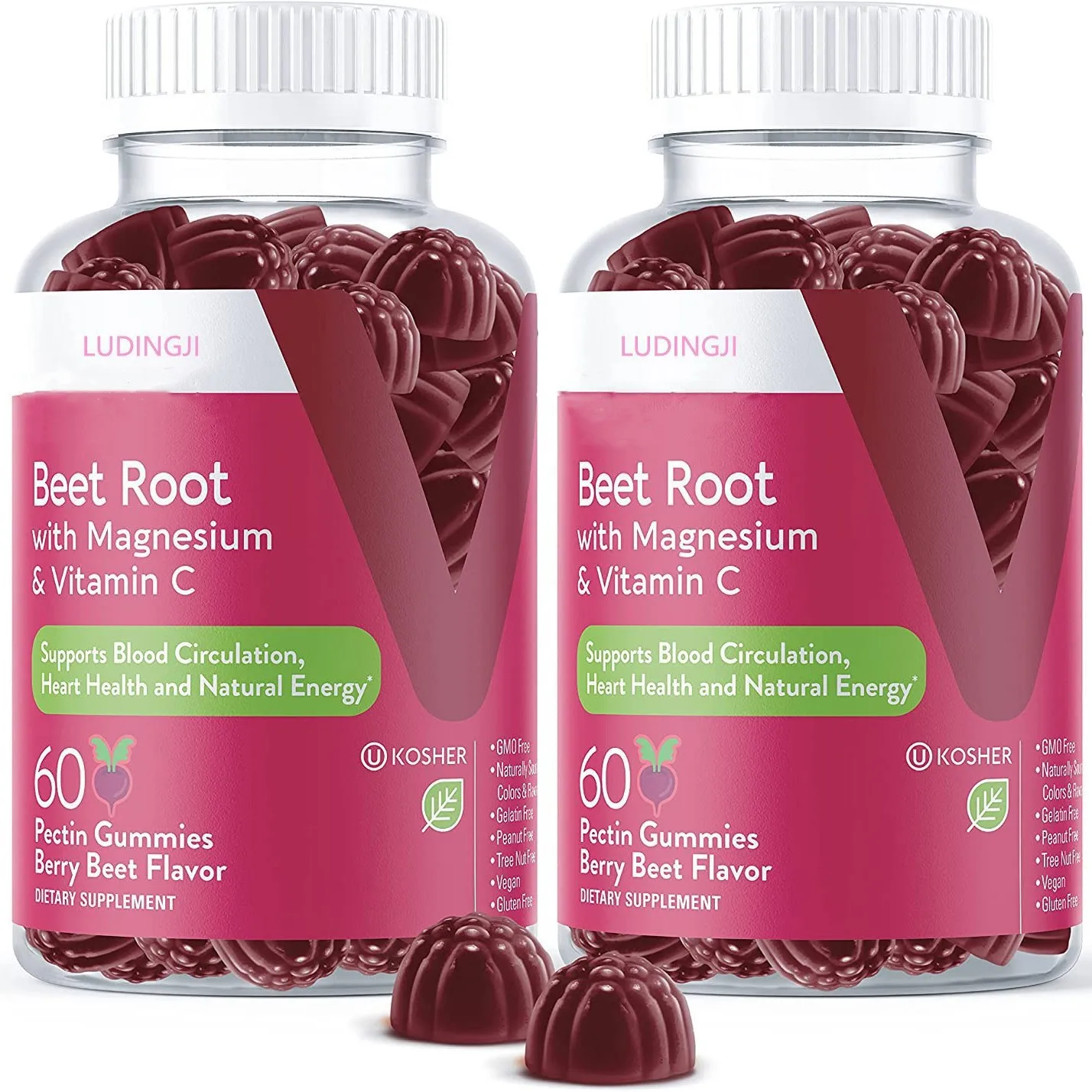 Beetroot gummies promote intestinal peristalsis and supplement dietary fiber, nutritional components, and health foods
