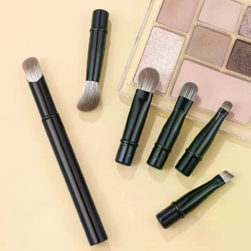 6Pcs Mini Travel Makeup Brushes Set With Box Portable Cosmetic Powder Foundation Concealer Brushes Makeup Tools