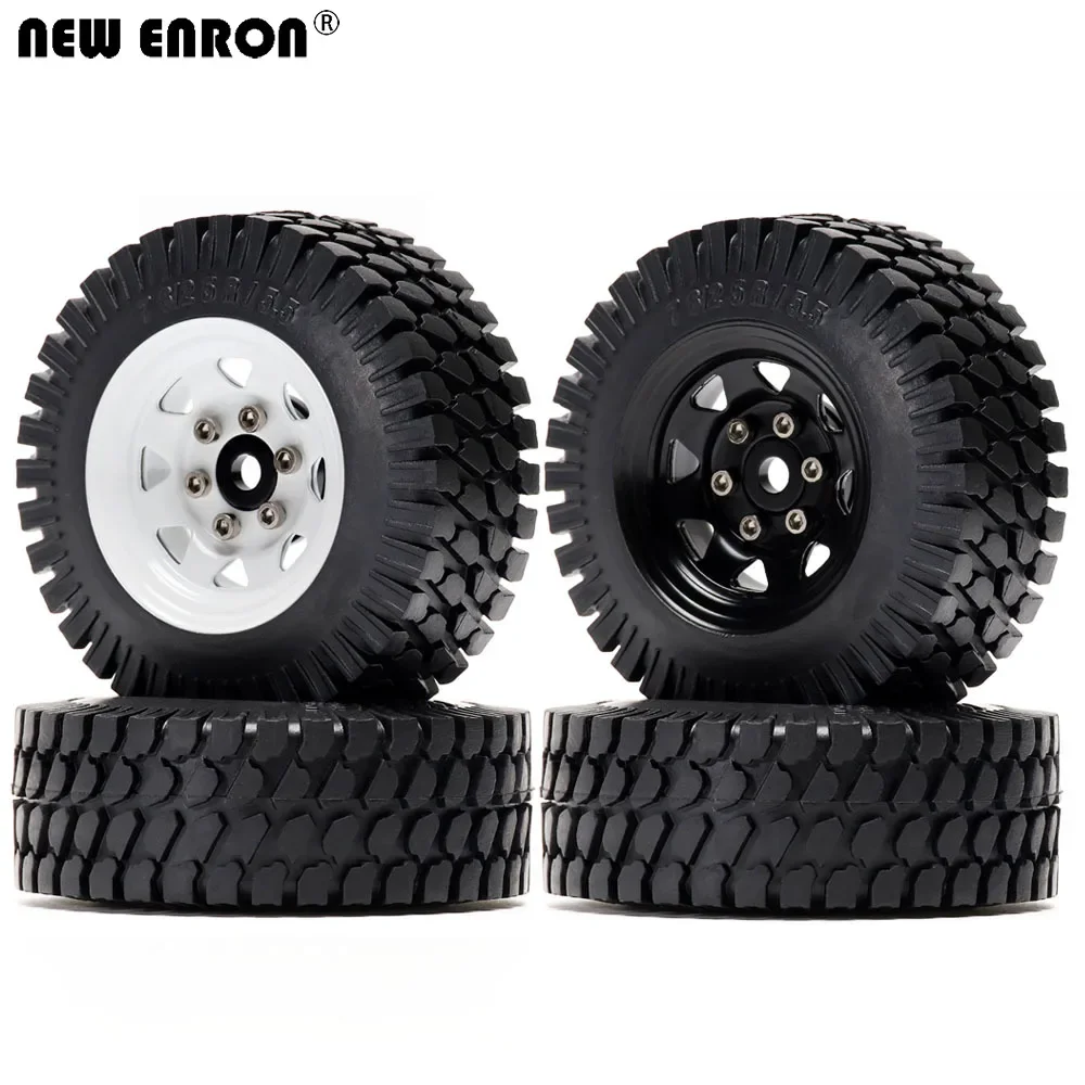 

NEW ENRON Alloy 1.55 inch Wheel Rims 78mm Rubber Tyre Tires For 1/10 RC Rock Crawler Car D90 CC01 LC70 JINMY Axial 90069 MN