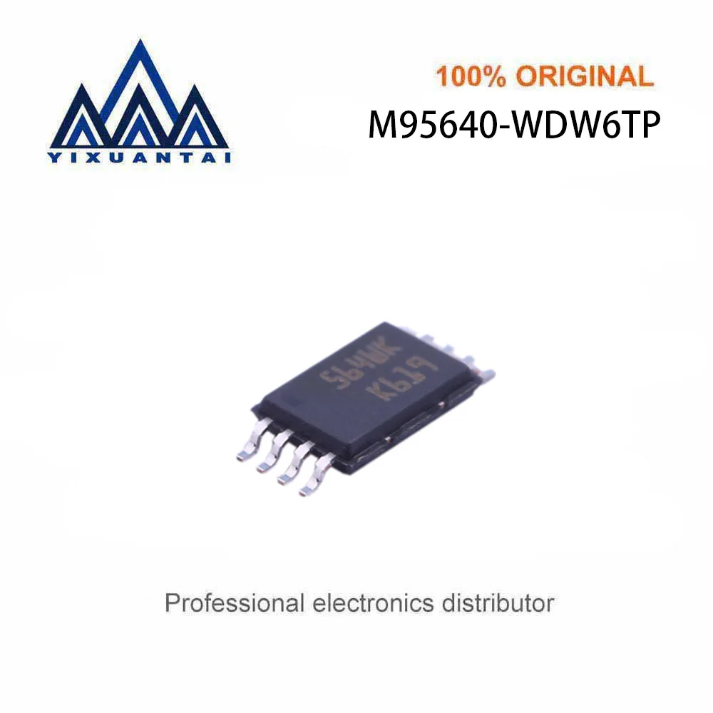 10pcs/Lot  M95640-WDW6TP  M95640 WDW6TP Marking 564WK【EEPROM, 64 Kbit, 8K x 8bit, serial SPI, 20 MHz,  TSSOP-8】New and Orignal