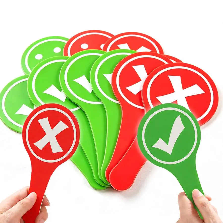 5/10/15pcs True False Handheld Answer Paddles, Suitable for Party Activity Prop, Group Voting Competition, Class Interactive XJM