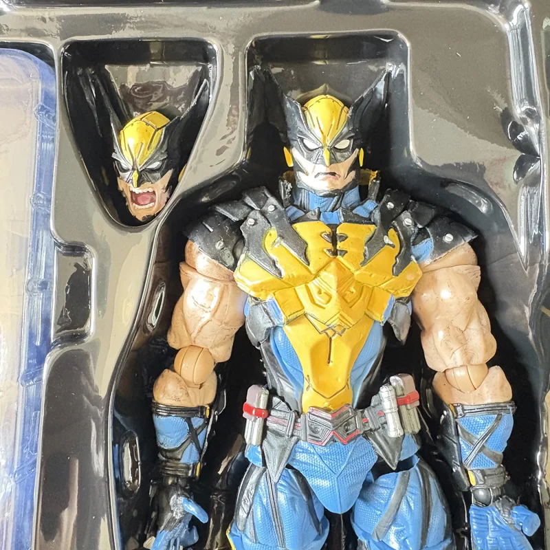 28cm 마블 울버린 X-MEN 액션 피규어 장식품 PVC 피규어 애니메이션 주변기기 장식 데스크탑 디스플레이 생일 선물 장난감