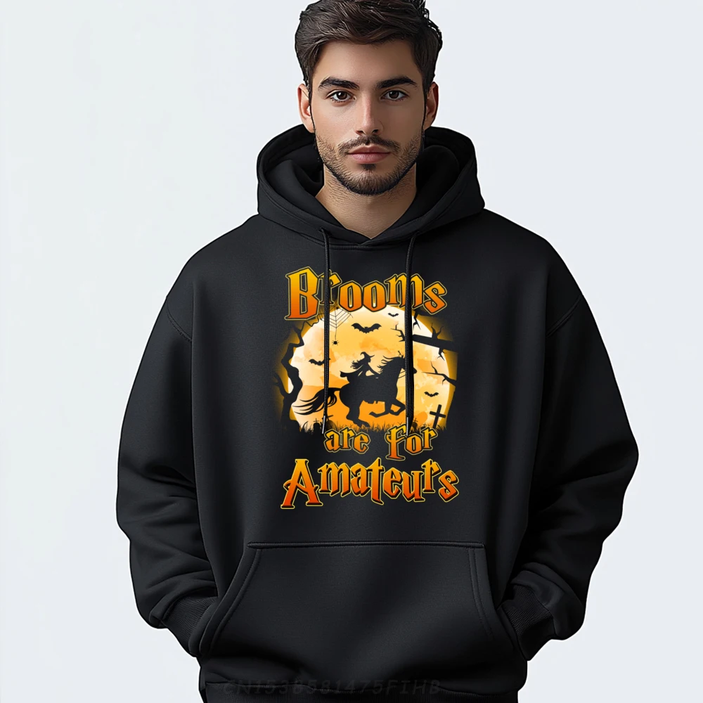 Brooms Are For Amateurs Horse Funny Halloween Costume Mens Designer Clothes Fashionable and trendy Sweater Graphic