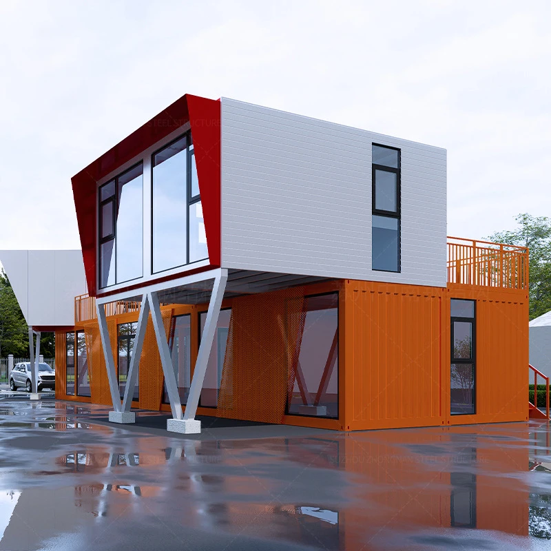 Detachable 20ft Container House Basic Infrastructure Prefab Building Customized Light Steel Structure Prefab Container House