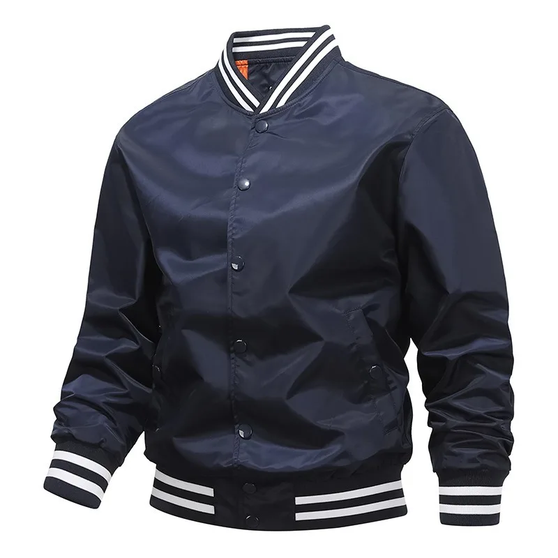 

New Fashion Brand Stand Collar Flying Bomber Jacket Spring Sports Casual Man Baseball Uniform Windbreaker Men's Jacket Big Size