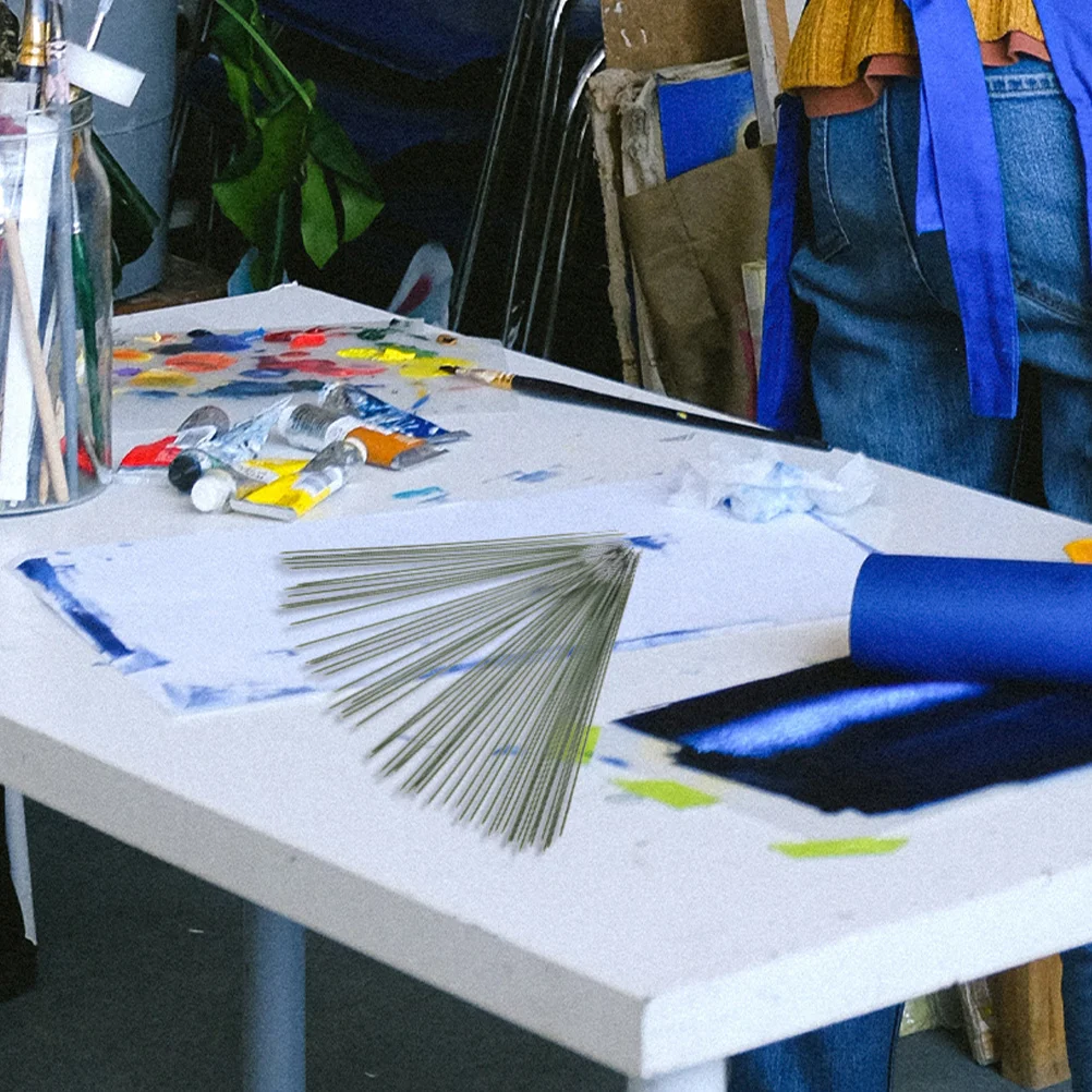 100 قطعة سلك الأزهار الخضراء للحرف اليدوية قضبان زهرة اصطناعية لتقوم بها بنفسك ينبع الزهور تشكيلة زهور لوازم صنع باقة #5