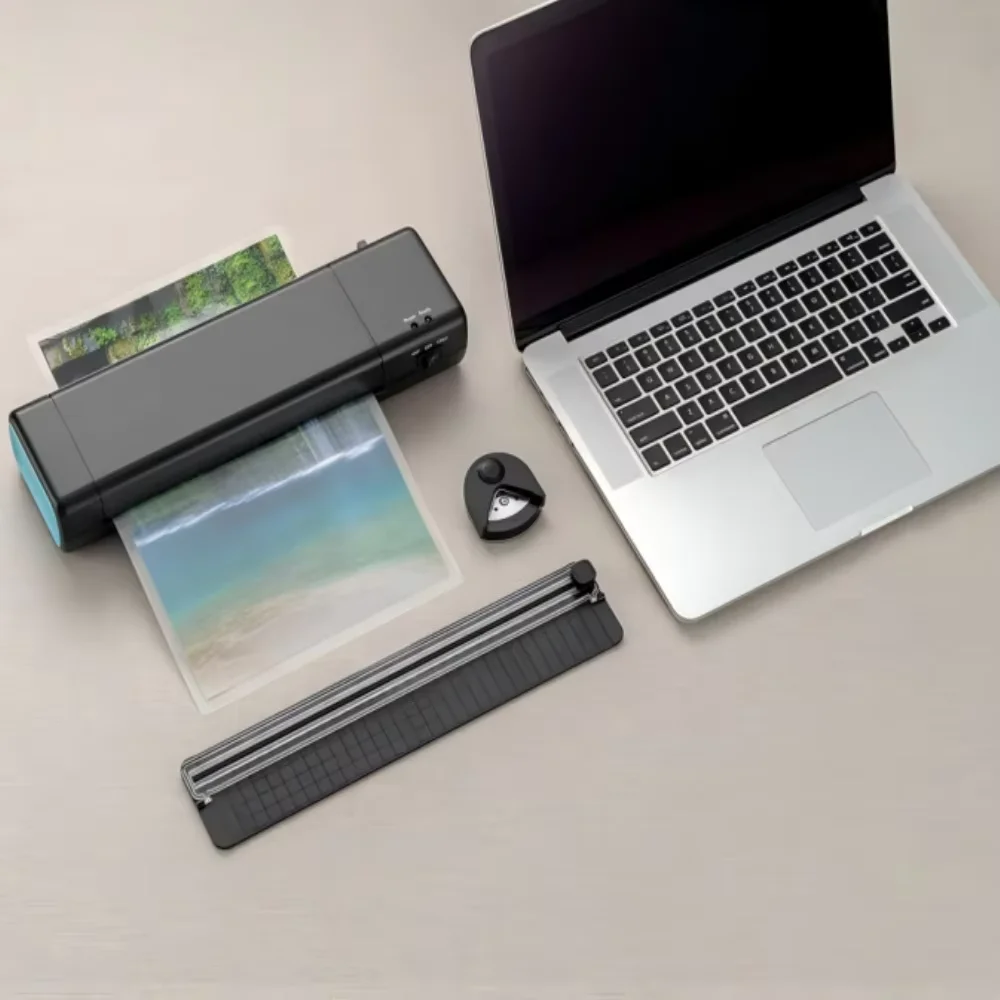 A4Laminating Machine Hot Cold Mode Photo Plastic Sealing Apparatus Automatic Small Office Document Sealing Device laminator