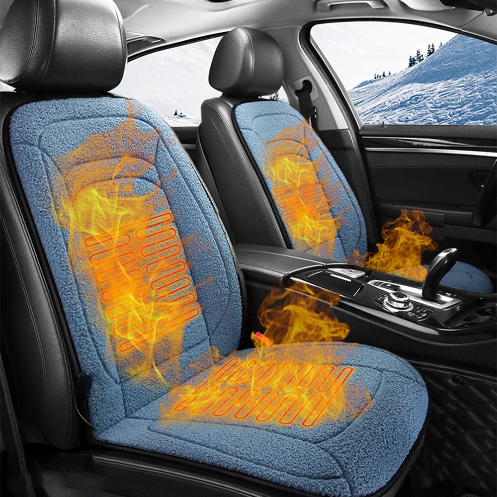 

Heated Car Seat Cover Car Heating Warm Office Winter Single Seat Car Seat Electric Heating Pad Truck