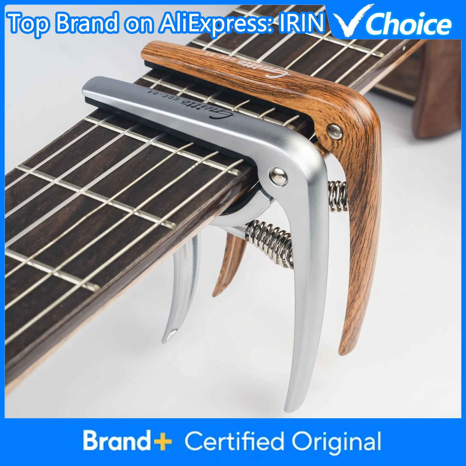 

GUITTO GGC-04 Guitar Capo For Acoustic Classic Electric Guitar Universal Accessorie Part Multifunctional Zinc Alloy Tuning Clamp