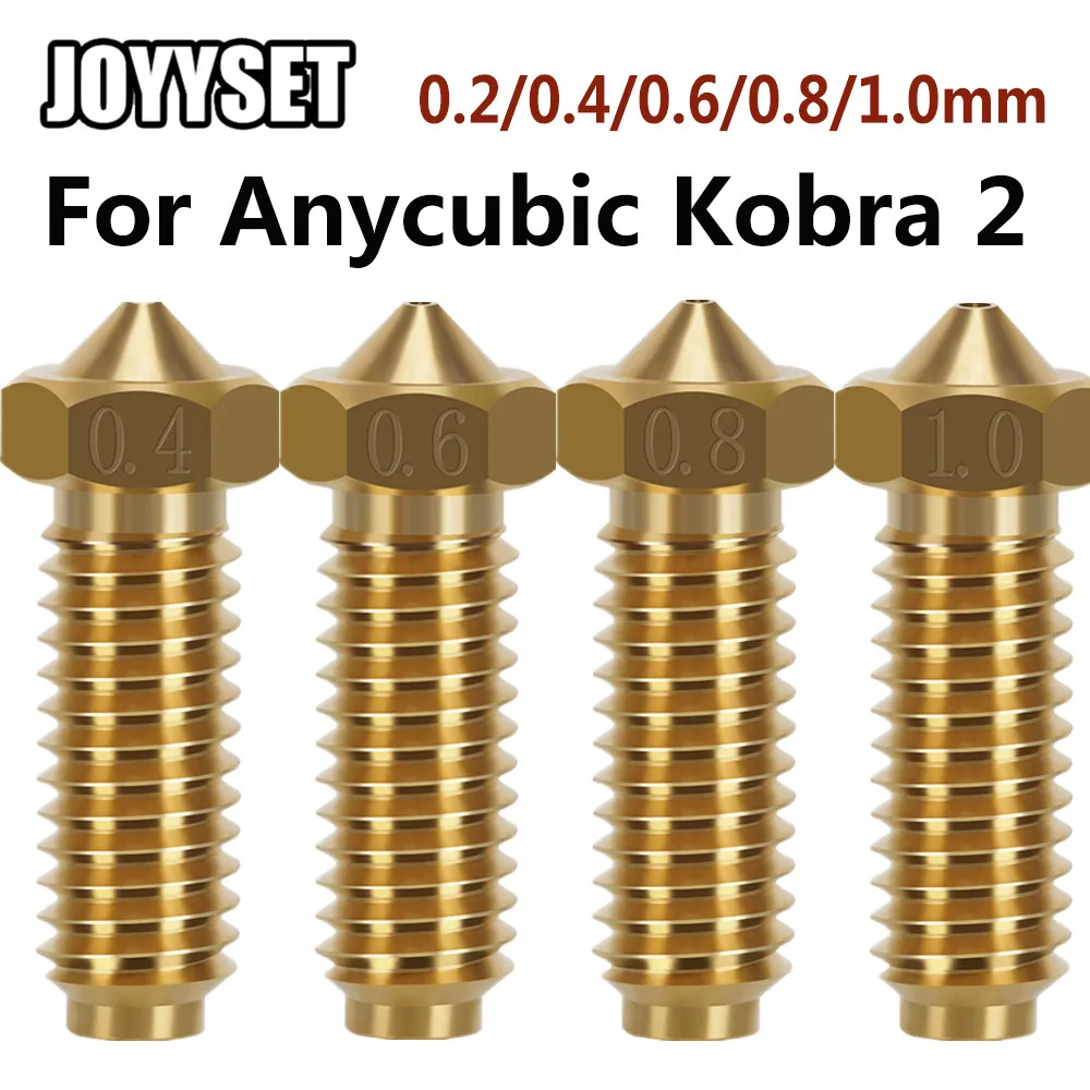 

Латунная насадка для Anycubic Kobra 2 0,2/0,4/0,6/0,8/1,0 мм, высококачественные детали для 3D принтера сопло вулкана для Kobra 2 Neo/Max/Pro