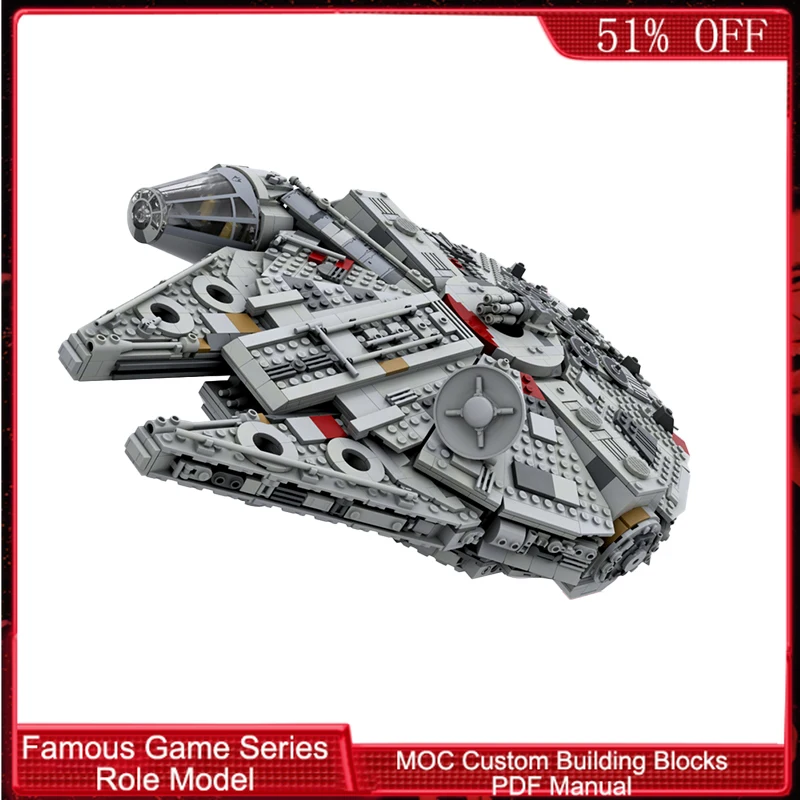 

2857 PCS Technology Stellaris YT-1300 Cargo Vessel MOC Customize Modular Building Block Popular Simple DIY Assembly Toy Gift