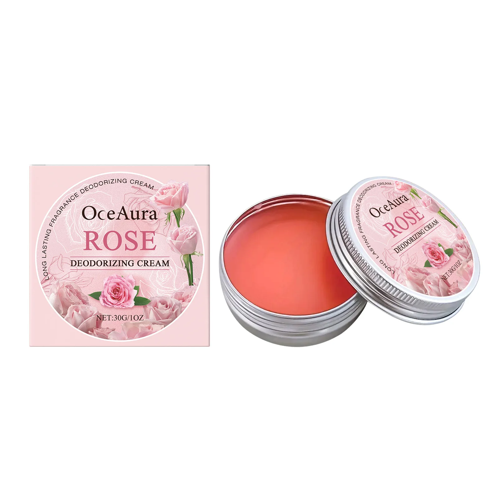 Rose Deodorization Cream Eliminate Bad Smell Remover Long Lasting Fragrance Keep Drying Fresh Portable Sweatproof Odor Cream 30g