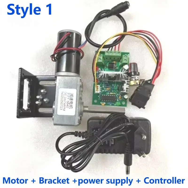 Large Torque Reduction Worm Gear Motor 51mm Long Shaft 5840-31ZY DC 12V/24V High Power 3-100kg/cm Reversible Self-Locking Engine