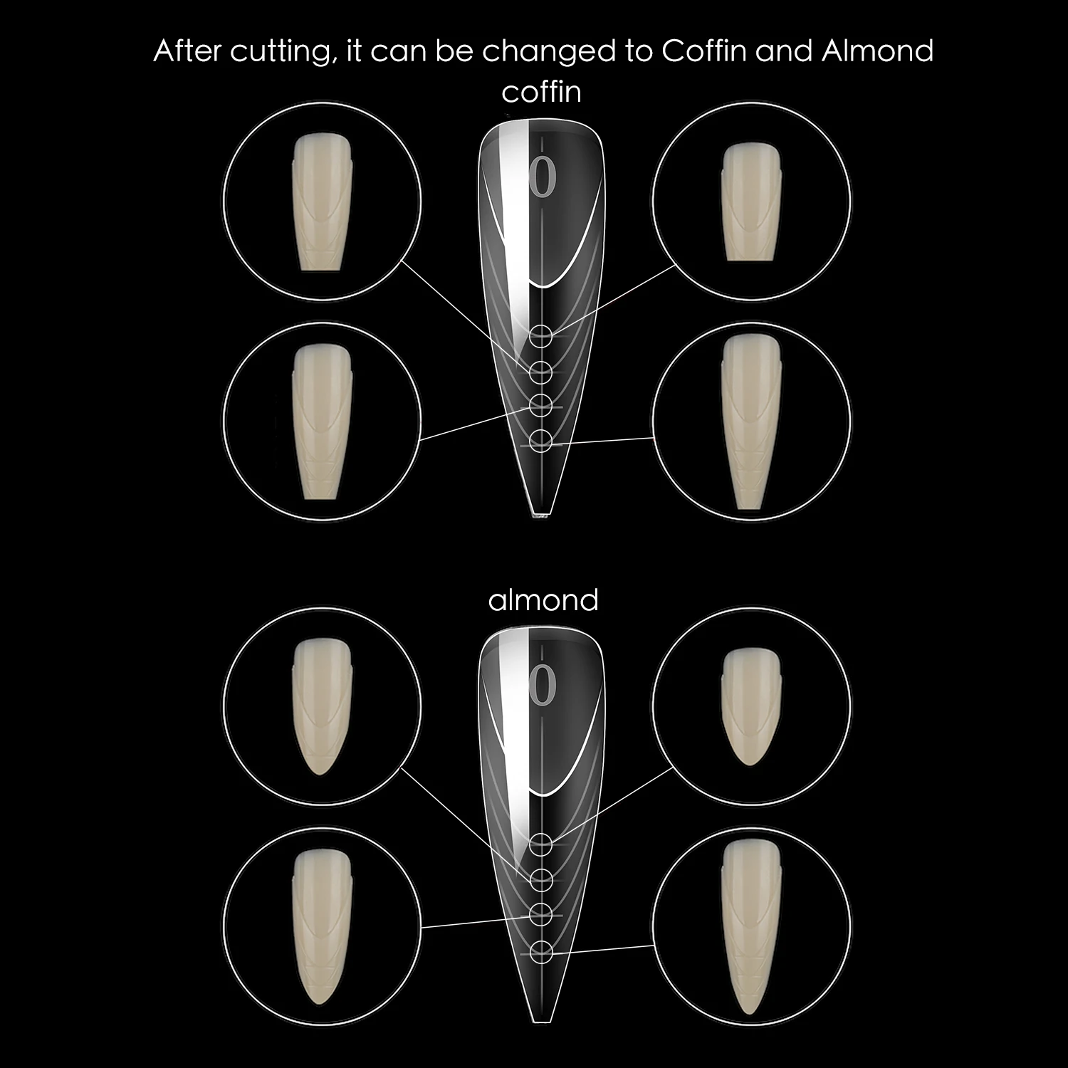 150pcs French Line Nail Form Insert Capsule Ongle Reverse Popits Dual Top Form Extended Nail Dual Form Tips for Salon